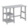 Safdie & Co. - Computer Desk 44L Light Grey 2-Open Concept-Shelves - Image 1