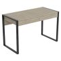 Safdie & Co. Computer Desk 47L Dark Taupe 2 Drawers Black Metal - Image 1