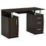 HOMCOM 47.25 in. W Black Computer Desk with Keyboard Tray and Storage Drawers - Image 1