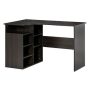 47.25 in. W L-Shaped White Computer Desk with Storage Shelf Space Saving - Image 1