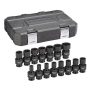 GEARWRENCH 3/8-in Drive Metric 6-Point Standard Universal Impact Socket Set (15-Piece) - Image 1