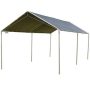 Outsunny 19.5-ft x 9.5-ft x 8.5-ft Grey Roof Steel Carport w/ Water-Resistant Canopy - Image 1
