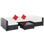 Outsunny 7-Piece Outdoor PE Wicker Patio Sofa Sets, Modern Rattan Conversation Furniture Set with Cushions & Table, Cream White - Image 1