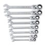 GEARWRENCH - Standard and Flex Head SAE Combination Ratcheting Wrench Set (16-Piece) - Image 1