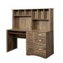 24 in. Retangular Dark Brown Wood 3-Drawer Computer Desk - Image 1