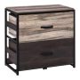 HOMCOM Urban Brown Office File Cabinet with 2-File Drawers - Image 1