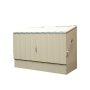 Bosmere 6ft. x 3ft. Cream Heavy Duty Steel Bicycle Storage Locker - Image 1