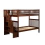 Atlantic Furniture Woodland Walnut Twin Over Twin Staircase Bunk-Bed - Image 1