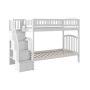 Atlantic Furniture - Westbrook White Twin Over Twin Staircase Bunk - Image 1