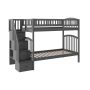 Atlantic Furniture - Westbrook Grey Twin Over Twin Staircase Bunk - Image 1