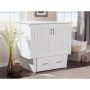 AFI Nantucket Murphy Bed Twin White Chest with Charging Station and Coolsoft Mattress - Image 1