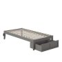AFI Colorado Grey Twin Bed with Foot Drawer and USB Turbo Charger - Image 1