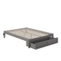 AFI Colorado Queen Bed with Foot Drawer and USB Turbo Charger in Grey - Image 1
