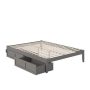 Atlantic Furniture Colorado Queen Bed w/ USB Turbo Charger and 2 Extra Long Drawers in Grey - Image 1