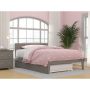 Atlantic Furniture Boston Grey Full Bed w/ Twin Trundle - Image 1