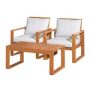 Alaterre Furniture Grafton 3-Piece Eucalyptus Wood Patio Conversation Set with Two Chairs and Rectangle Coffee Table - Image 1