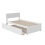 Atlantic Furniture Orlando White Twin Platform Bed w/ Flat Panel Foot Board and Twin Size Urban Trundle Bed - Image 1