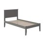 AFI Nantucket Twin XL Platform Bed with Open Foot Board in Grey - Image 1