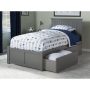 AFI Nantucket Twin XL Platform Bed with Flat Panel Foot Board and 2 Urban Bed Drawers in Grey - Image 1