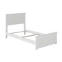 AFI Nantucket White Twin XL Traditional Bed with Matching Foot Board - Image 1