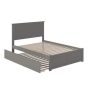 AFI Nantucket Grey Full Platform Bed with Flat Panel Foot Board and Full Urban Trundle Bed Bed - Image 1