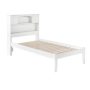 Atlantic Furniture Newport White Twin XL Platform Bed w/ Open Foot Board - Image 1
