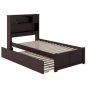 Atlantic Furniture Newport Twin Extra Long Bed w/ Footboard and Twin Extra Long Trundle in Espresso - Image 1