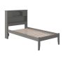Atlantic Furniture Newport Twin Platform Bed w/ Open Foot Board in Grey - Image 1