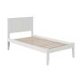 Atlantic Furniture Madison White Twin XL Platform Bed w/ Open Foot Board - Image 1
