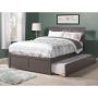 AFI Madison Grey Full Platform Bed with Flat Panel Foot Board and Full Urban Trundle Bed - Image 1