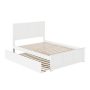 AFI Madison Full Platform Bed with Matching Foot Board with Full Size Urban Trundle Bed in White - Image 1