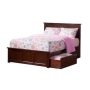 AFI Madison Walnut Full Platform Bed with Matching Foot Board and 2 Urban Bed Drawers - Image 1