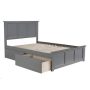 AFI Madison Full Platform Bed with Matching Foot Board with 2 Urban Bed Drawers in Grey - Image 1
