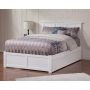 AFI Madison White Queen Bed with Footboard and Twin Extra Long Trundle - Image 1