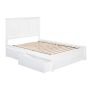 AFI Madison White Queen Platform Bed with Flat Panel Foot Board and 2-Urban Bed Drawers - Image 1