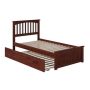 AFI Mission Twin Extra Long Bed with Matching Footboard and Twin Extra Long Trundle in Walnut - Image 1