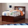 AFI Mission Walnut Twin XL Platform Bed with Matching Foot Board with 2-Urban Bed Drawers - Image 1