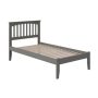 AFI Mission Twin Platform Bed with Open Foot Board in Grey - Image 1