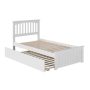 AFI Mission White Twin Platform Bed with Matching Foot Board with Twin Size Urban Trundle Bed - Image 1