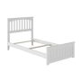 AFI Mission White Twin Traditional Bed with Matching Foot Board - Image 1