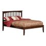 AFI Mission Walnut Full Platform Bed with Open Foot Board - Image 1