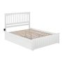 AFI Mission White Queen Bed with Matching Footboard and Twin Extra Long Trundle - Image 1