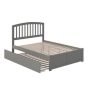Atlantic Furniture Richmond Grey Full Platform Bed w/ Flat Panel Foot Board and Twin Size Urban Trundle Bed - Image 1