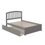 AFI Richmond Grey Full Platform Bed with Flat Panel Foot Board and Full Urban Trundle Bed - Image 1