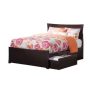 AFI Metro Espresso Full Platform Bed with Matching Foot Board with 2-Urban Bed Drawers - Image 1