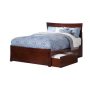 AFI Metro Walnut Queen Platform Bed with Matching Foot Board with 2-Urban Bed Drawers - Image 1