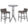 3-Piece Steel Outdoor Bistro Bar Set - Image 1