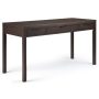 Simpli Home 60 inch Rectangular Warm Walnut Brown 2 Drawer Writing Desk w/ Solid Wood Material - Image 1