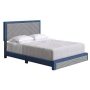 Rest Rite - Brea Blue and Gray Linen Full Upholstered Platform Bed Frame - Image 1