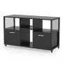 Atencio Black 2-Drawer Wood File Cabinets, Modern Mobile Lateral Filing Cabinet for Letter/A4 Size, Printer Stand - Image 1
